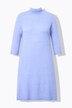 Robe en maille, manches 3/4 et col montant, coupe évasée
