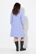Robe en maille, manches 3/4 et col montant, coupe évasée