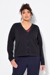 Cardigan en maille double-face. Encolure en V et manches longues