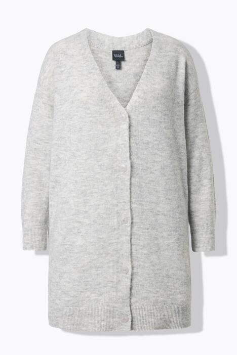 Vest, boxy-model, V-hals, knoopsluiting
