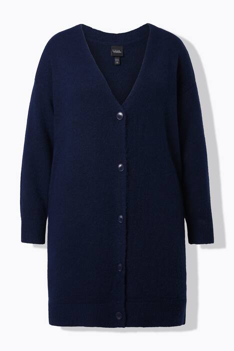 Strickjacke, Boxy Fit, V-Ausschnitt, Knopfleiste
