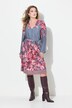 Robe imprimé à fleurs, manches longues et coupe évasée