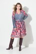 Robe imprimé à fleurs, manches longues et coupe évasée