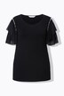 T-shirt dal taglio svasato con mezze maniche di mesh con volant