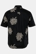 Chemise en lin mélangé JP 1880, manches courtes et col Kent, imprimé all-over, coupe Modern Fit - jusqu'au 8 XL
