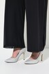 Pantalon en tulle doublé, jambe large et taille élastique
