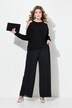 Pantalon en tulle doublé, jambe large et taille élastique