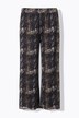 Broek, mesh, dubbelgelaagd, wijde pijpen, elastische tailleband
