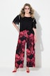 Pantalon en tulle doublé, jambe large et taille élastique
