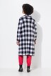 Cardigan long à carreaux, franges de l'encolure jusqu'à la base, coupe Straight Fit