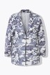 Blazer, camouflage, åben form, 3/4-lange ærmer