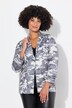 Blazer, camouflage, åben form, 3/4-lange ærmer