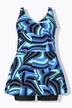 Abito da bagno con design a onde, coppe morbide, shorts e materiale riciclato