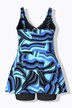 Abito da bagno con design a onde, coppe morbide, shorts e materiale riciclato