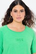 T-shirt col rond et manches courtes, bords francs