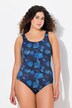 Costume da bagno senza coppe con foglie e materiale riciclato