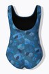 Costume da bagno senza coppe con foglie e materiale riciclato