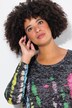T-shirt dal taglio svasato con righe in stile batik e maniche lunghe