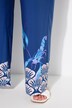 Pantalon palazzo, bordure coquillages, jambe large et taille élastique