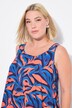 Robe sans manches, décolleté rond et imprimé corail