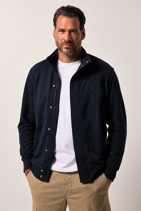 Veste en molleton JP 1880, finition FLEXNAMIC® et ventre confort, écussons - jusqu'au 7 XL, Tall