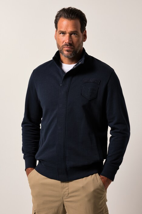 Veste en molleton JP 1880, finition FLEXNAMIC® et ventre confort, écussons - jusqu'au 7 XL, Tall