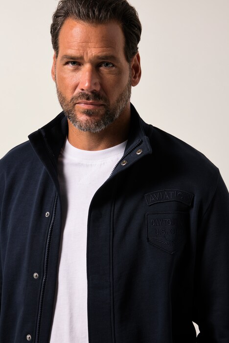 Veste en molleton JP 1880, finition FLEXNAMIC® et ventre confort, écussons - jusqu'au 7 XL, Tall
