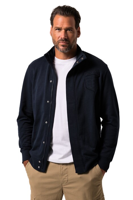 Mikina JP1880, FLEXNAMIC®, břišní střih, nášivky, do 7XL, prodloužená velikost
