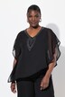 Tunique en mousseline oversize, décolleté en V et manches courtes