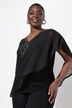 Tunique en mousseline oversize, décolleté en V et manches courtes