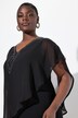 Tunique en mousseline oversize, décolleté en V et manches courtes