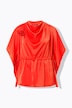 Shirtbluse, oversized, Wasserfall-Ausschnitt, Halbarm