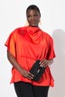 Shirtbluse, oversized, Wasserfall-Ausschnitt, Halbarm