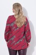 Slip-on-bluse, A-form, bølgestriber, lange ballonærmer
