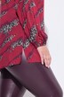Slip-on-bluse, A-form, bølgestriber, lange ballonærmer