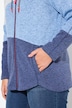 Giacca in maglia e pile con color blocking, cappuccio e zip