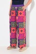 Pantalon Palazzo jambe large, ceinture élastique, motif esprit « carreaux de faïence »