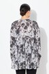 Bluse, all-over print, A-linje, carré-udskæring, lange ærmer
