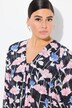 Blouse, all-over print, A-lijn, carréhals, lange mouwen