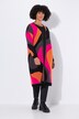 Cardigan aperto dal taglio lungo in maglia fine con fantasia colorata