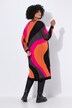 Cardigan aperto dal taglio lungo in maglia fine con fantasia colorata