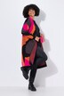 Cardigan aperto dal taglio lungo in maglia fine con fantasia colorata