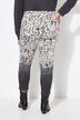 Pantaloni dal taglio aderente con fantasia leopardata a effetto gradiente e quattro tasche