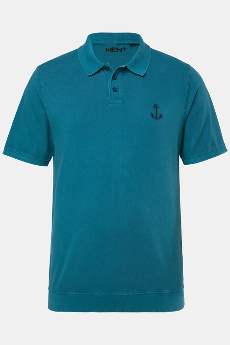 Men+ poloshirt, buikfit, korte mouw, vintage look, tot 8XL