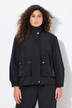 Jakke, store lommer, blouson-fit, elastisk kant