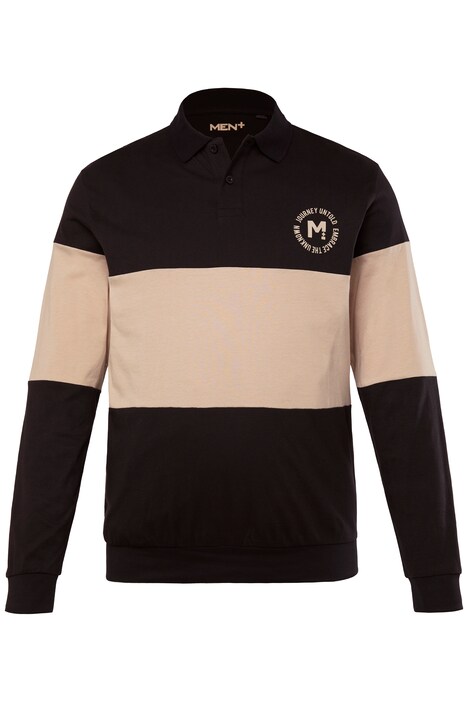 Polokošile Men+, břišní střih, dlouhé rukávy, rugby, do 8XL