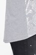 T-shirt, A-form, rosenmønster i sølv
