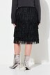 Fringed skirt with elastic waist