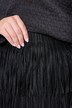 Fringed skirt with elastic waist