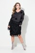 Fringed skirt with elastic waist